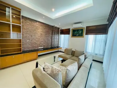 Spacious modern living room with elegant decor and natural light