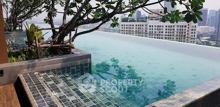 Stunning rooftop infinity pool with city skyline views, perfect for luxury living.