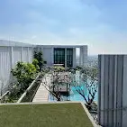 Luxurious rooftop pool with stunning city views and modern design.