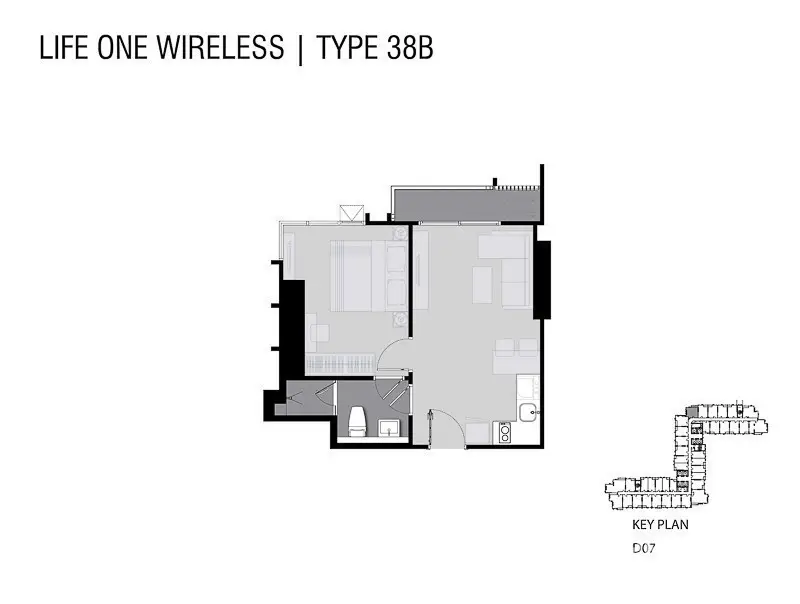  1 Bedroom Condo at Life One Wireless ไลฟ์ วัน วิทยุ-1