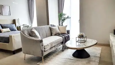 Luxurious modern living room with elegant sofa and stylish decor