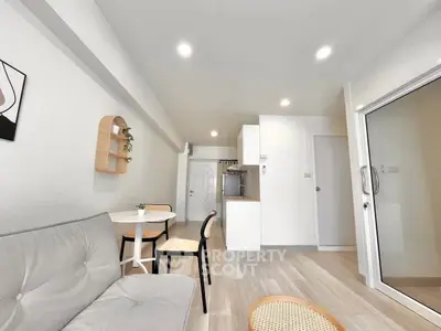 Modern living room with open layout and stylish furniture