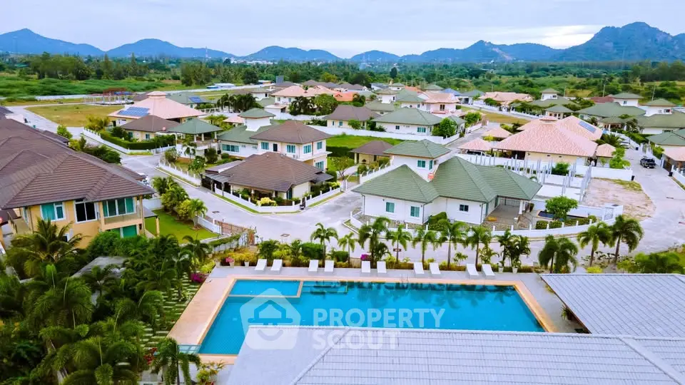 Luxury residential community with pool and scenic mountain views