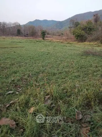 Expansive green field with scenic mountain backdrop, perfect for development or agricultural use.