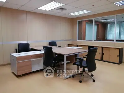Spacious office space with modern furniture and ample natural light