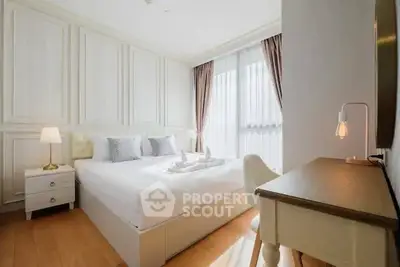 Bright and cozy bedroom with elegant decor and natural light