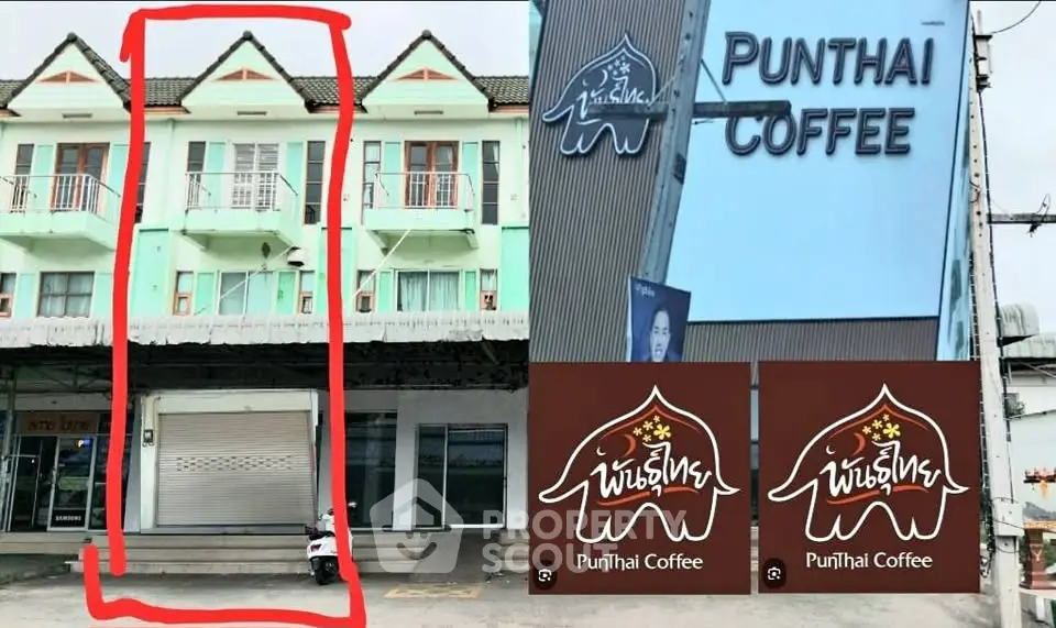 Commercial property with a coffee shop, ideal for business opportunities.
