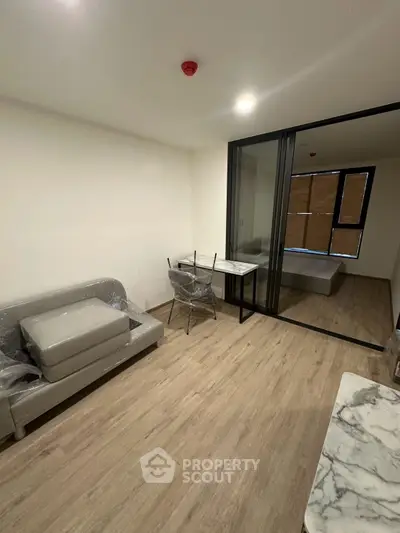 Modern apartment interior with open layout and stylish furniture