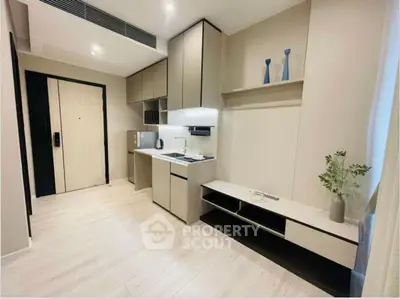 Modern minimalist kitchen with sleek cabinetry and open layout