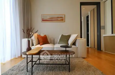 Stylish modern living room with cozy sofa and elegant decor