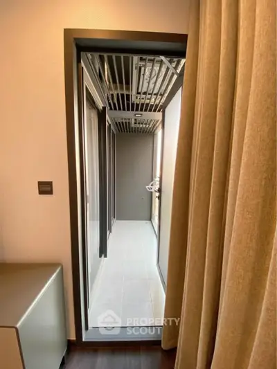 Modern apartment with sleek balcony and stylish interior design