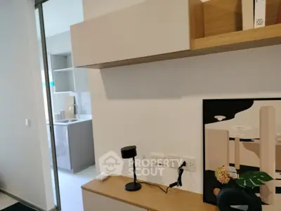 Modern interior with sleek kitchen and stylish decor