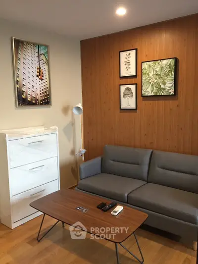 Modern living room with stylish decor and comfortable seating