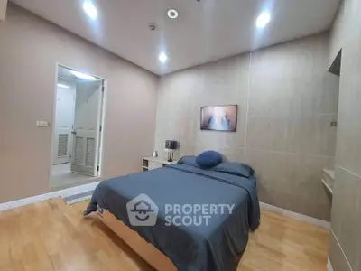 Modern bedroom with cozy lighting and stylish decor
