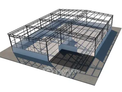 Modern architectural steel frame structure for innovative real estate development