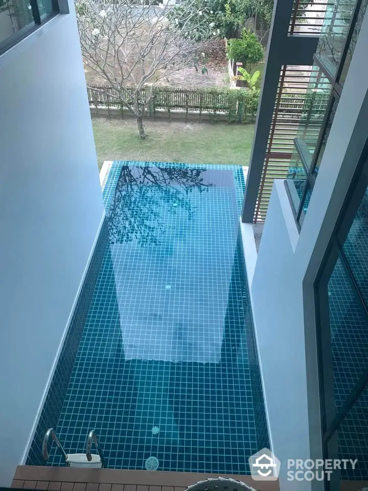 Stunning private pool view from modern residential building