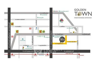 Map of Golden Town Ramkhamhaeng-Wongwaen real estate location
