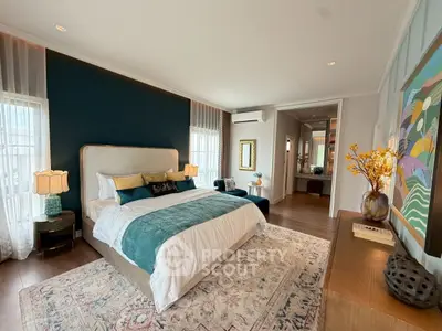 Luxurious bedroom with elegant decor, plush bedding, and stylish accents for a serene retreat.