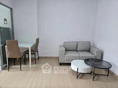 Modern living room with sleek furniture and minimalist design