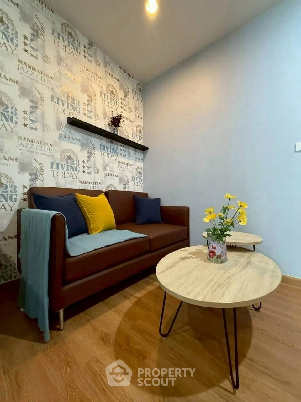 Cozy living room with modern decor and stylish furniture