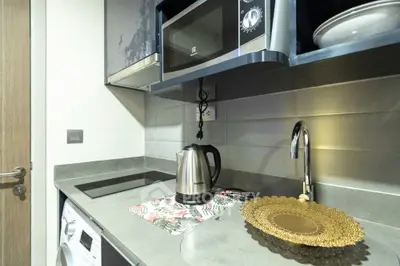 Modern kitchen with sleek appliances and stylish decor