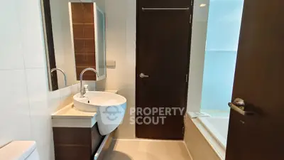 Modern bathroom with sleek fixtures and elegant design