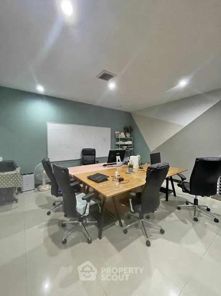 Modern study room with sleek design and comfortable seating