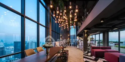 Luxurious penthouse with stunning city views and modern interior design.