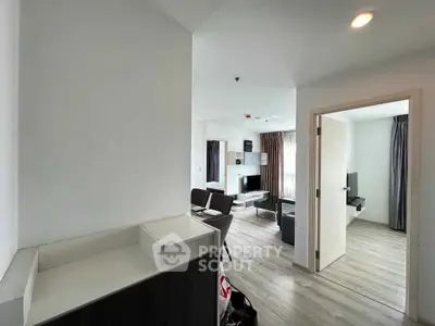 Modern apartment interior with open living room and stylish decor