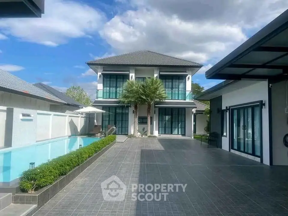 Luxurious modern villa with private pool and spacious courtyard