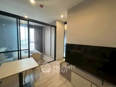 Modern studio apartment with open layout and stylish decor