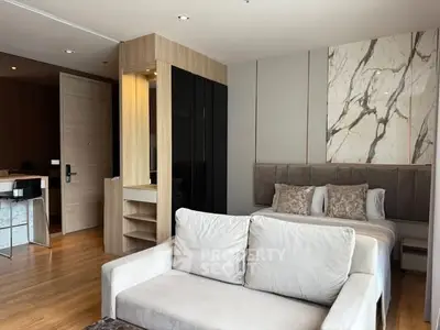 Modern studio apartment with stylish decor and open layout