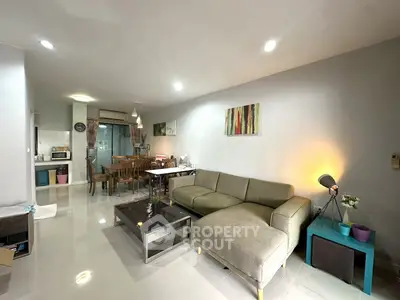 Spacious modern living room with open layout and stylish decor
