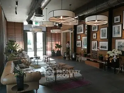 Stylish modern living room with chic decor and ample natural light