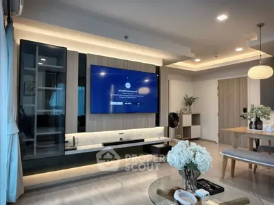 Modern living room with sleek design and elegant decor