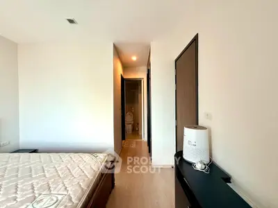 Spacious bedroom with ensuite bathroom and modern air purifier