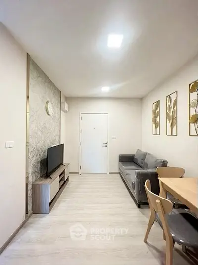 Modern living room with stylish decor and comfortable seating