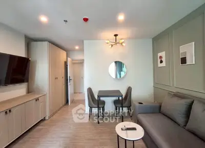 Modern living room with stylish furniture and elegant decor