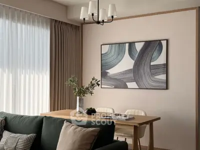 Stylish living room with modern decor and natural light