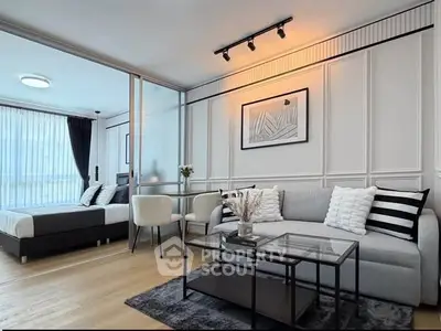 Modern studio apartment with stylish decor and open layout
