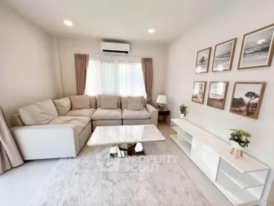 Elegant living room with cozy sectional sofa and modern decor