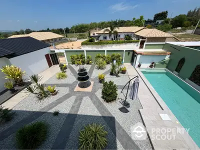 Stunning modern home with spacious garden and private pool, perfect for luxury living.