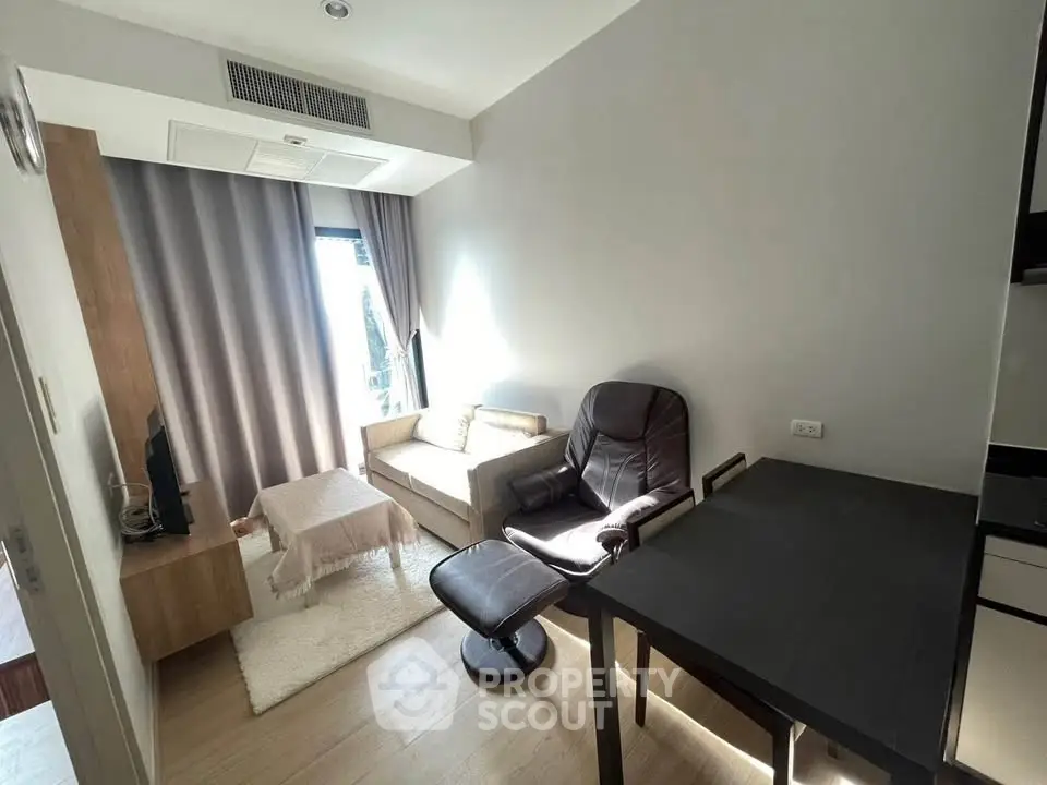 Cozy living room with modern furniture and natural light