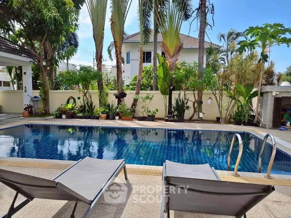 Luxurious tropical villa with private pool and lush garden