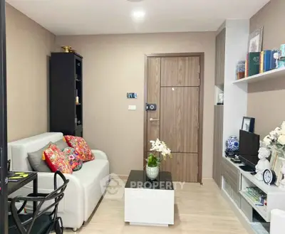 Cozy living room with modern decor and stylish furniture