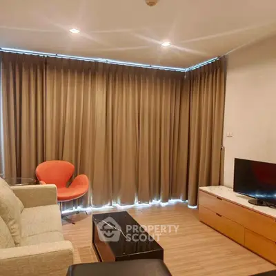 Cozy living room with modern furniture and natural light