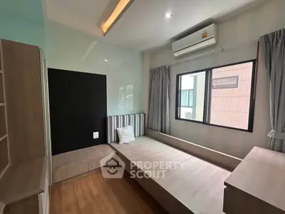 Cozy bedroom with modern design and natural light