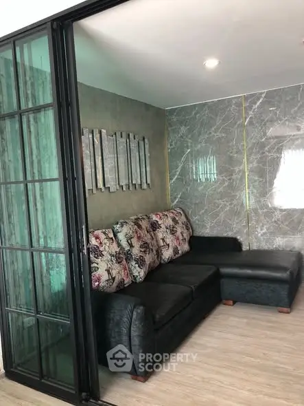 Stylish living room with modern decor and comfortable seating