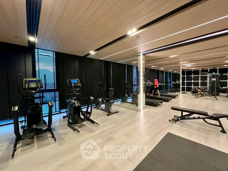 Modern gym with state-of-the-art fitness equipment and sleek design