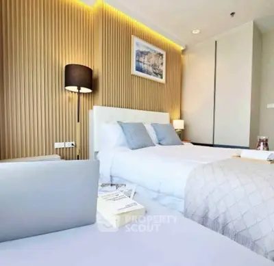 Modern bedroom with elegant decor and cozy ambiance